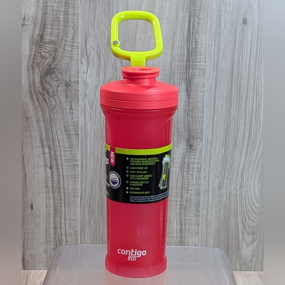 CONTIGO "Shake & Go Fit 2.0" Mixer Bottle 28oz In GRAPEFRUIT NEW